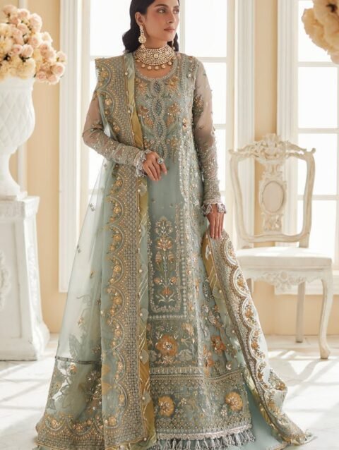 ESME EC23-01 by Elan – Elegant Ice Blue Organza Dress