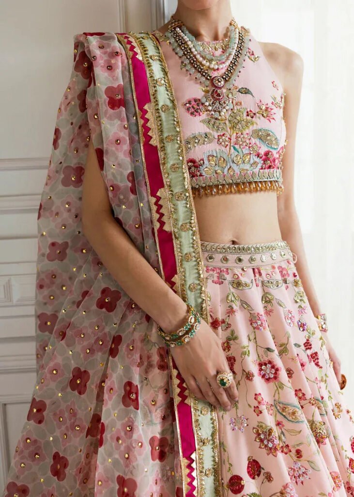 Chinoiserie Lehnga by Crimson PK: A Vision in Rose Pink