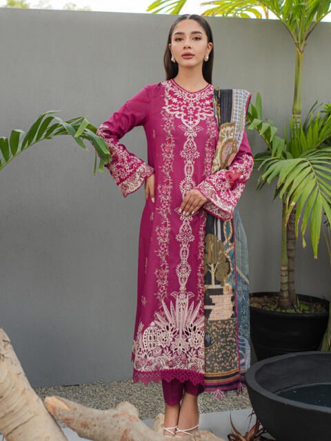 Qalamkar SERAPHINA – Elegant Lawn & Chiffon Summer Outfit