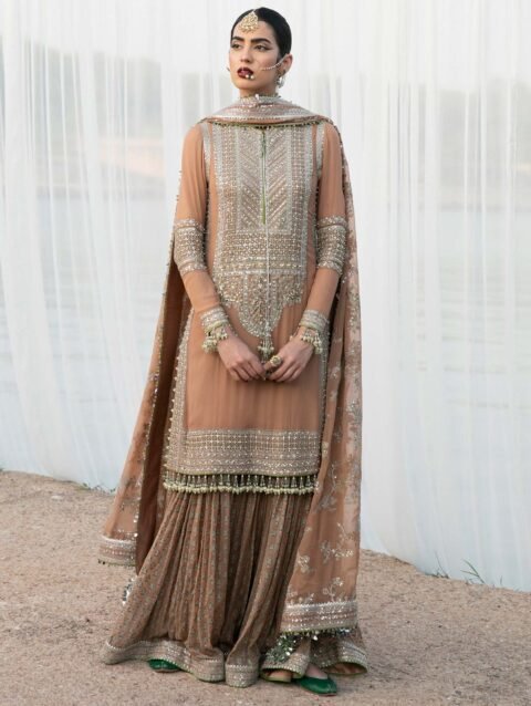 Aabroo by Hussain Rehar – Luxury Girls' Occasion Dress for Weddings & Parties
