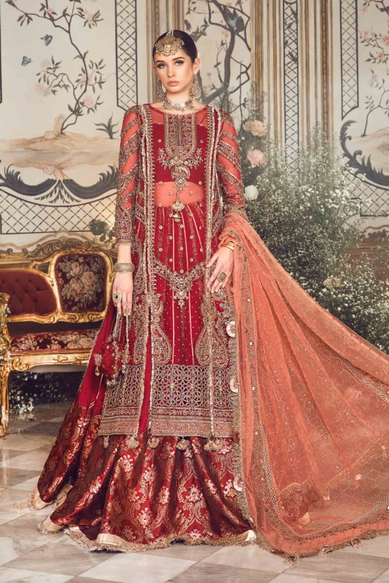 Maria.B | Maroon BD-2708 Unstitched MBROIDERED
