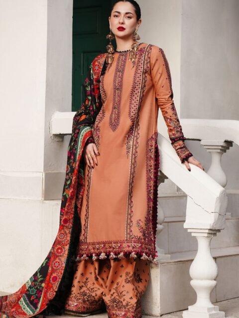 Sahira - Copper Brown Khaddar Winter Ensemble