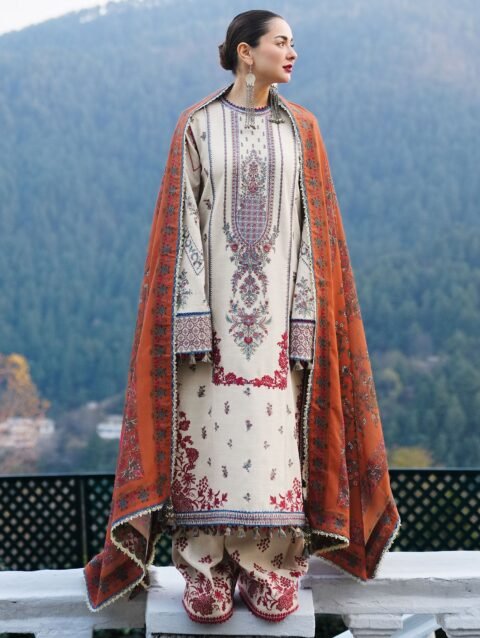 Almas - Ivory Khaddar Winter Outfit