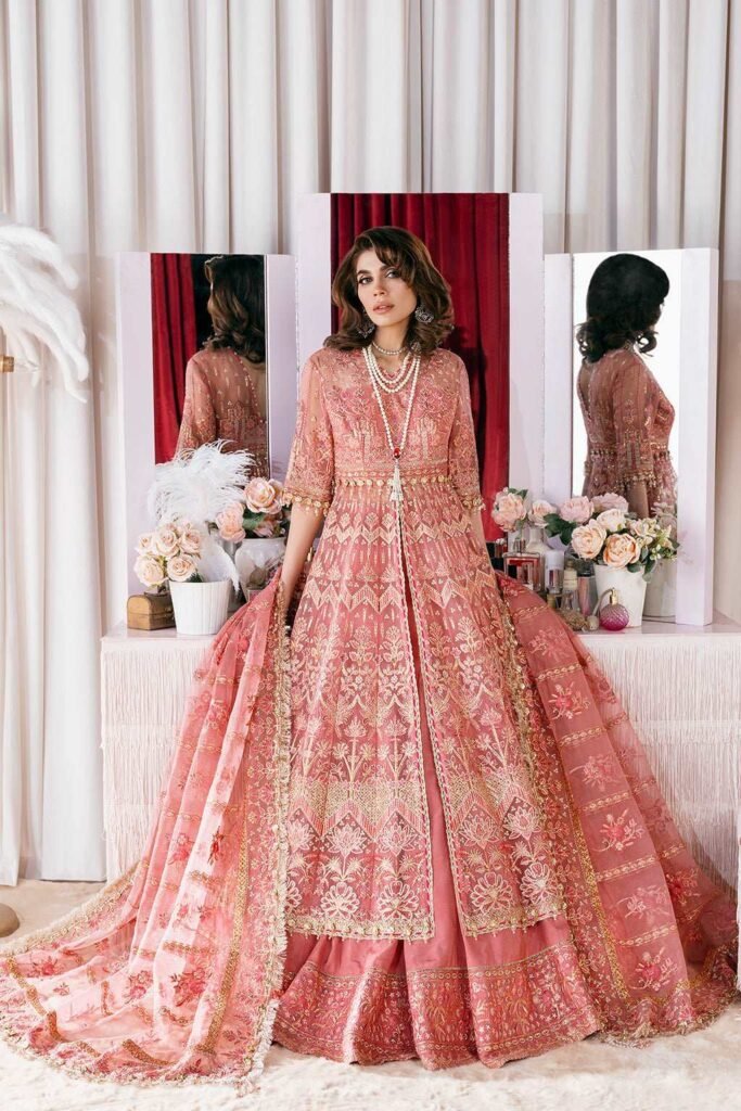FLAMINGO FLAIR by Afrozeh: Embroidered Organza & Silk Trousers