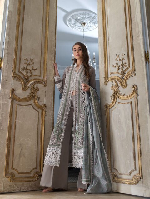 SOBIA NAZIR Luxury Embroidered Outfit with Organza Dupatta