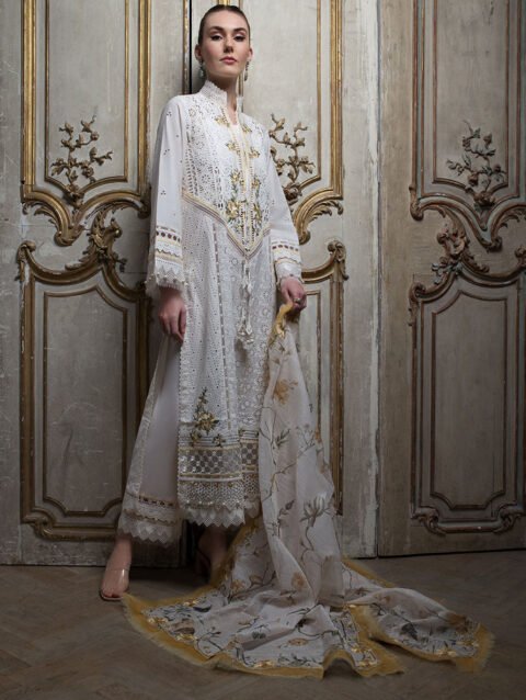 Sobia Nazir Design 3A Luxury Lawn 2024 with Embroidery