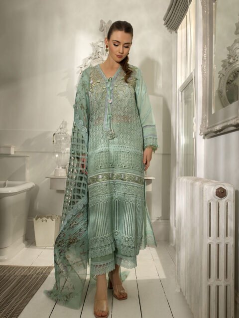 SOBIA NAZIR Luxury Lawn with Lace & Organza Details