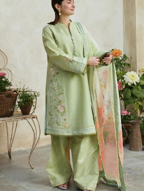 Layla Vintage Embroidered Shalwar with Printed Cotton Dupatta