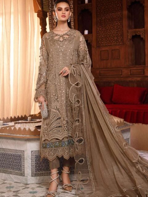 MBROIDERED Blue BD-2602 by Maria B – Women’s Luxury Fabric