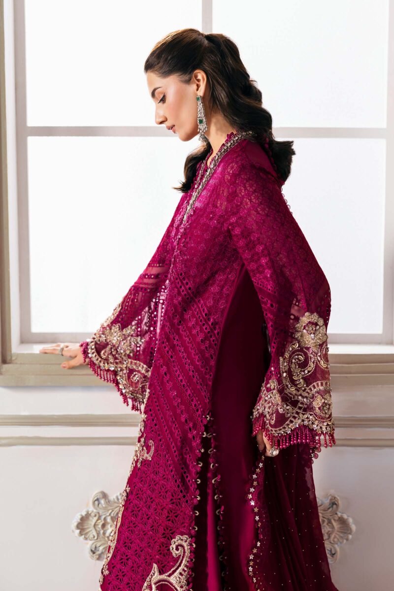 3 Piece Unstitched Embroidered Chiffon Suit | BD-3003 - Image 16