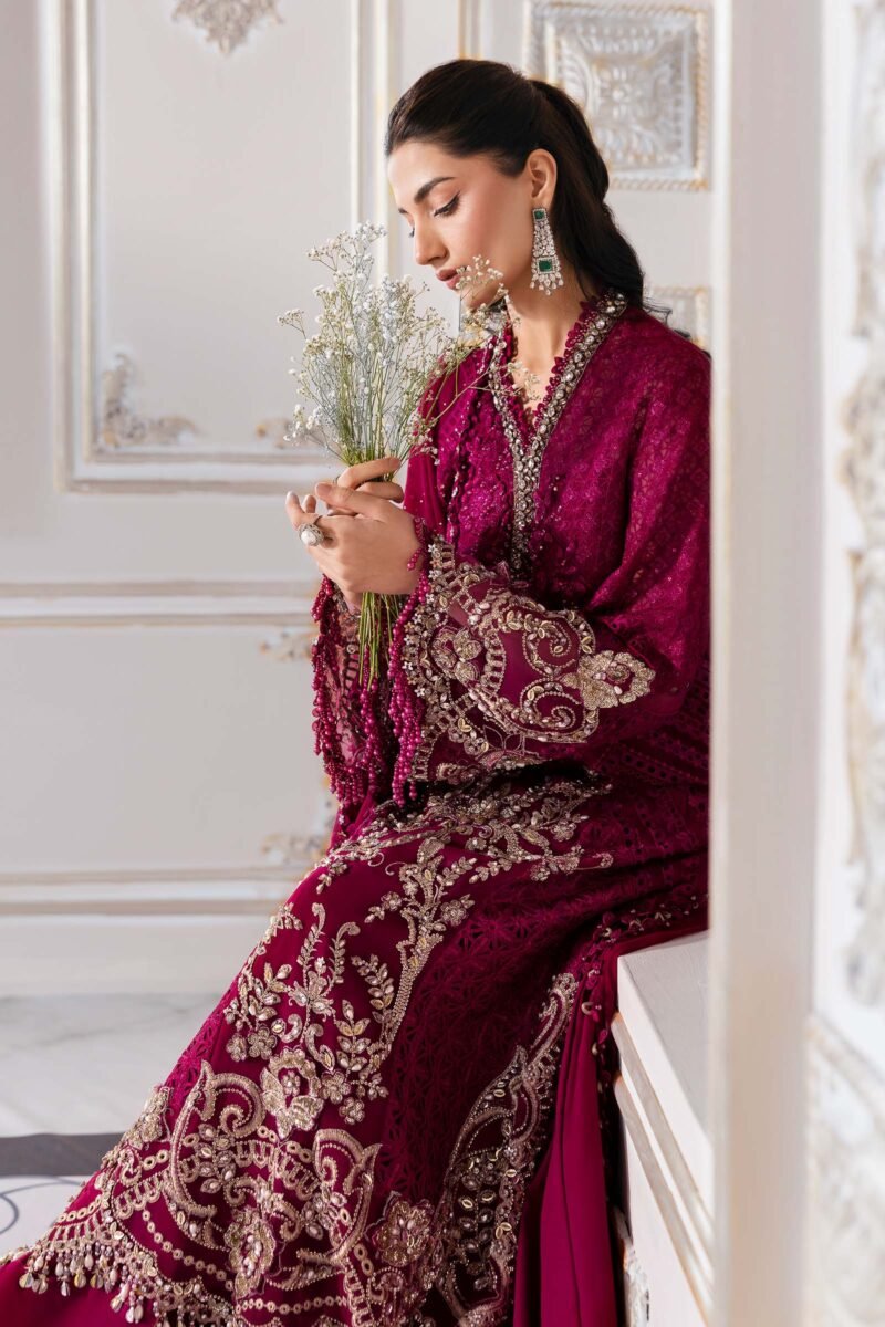 3 Piece Unstitched Embroidered Chiffon Suit | BD-3003 - Image 15