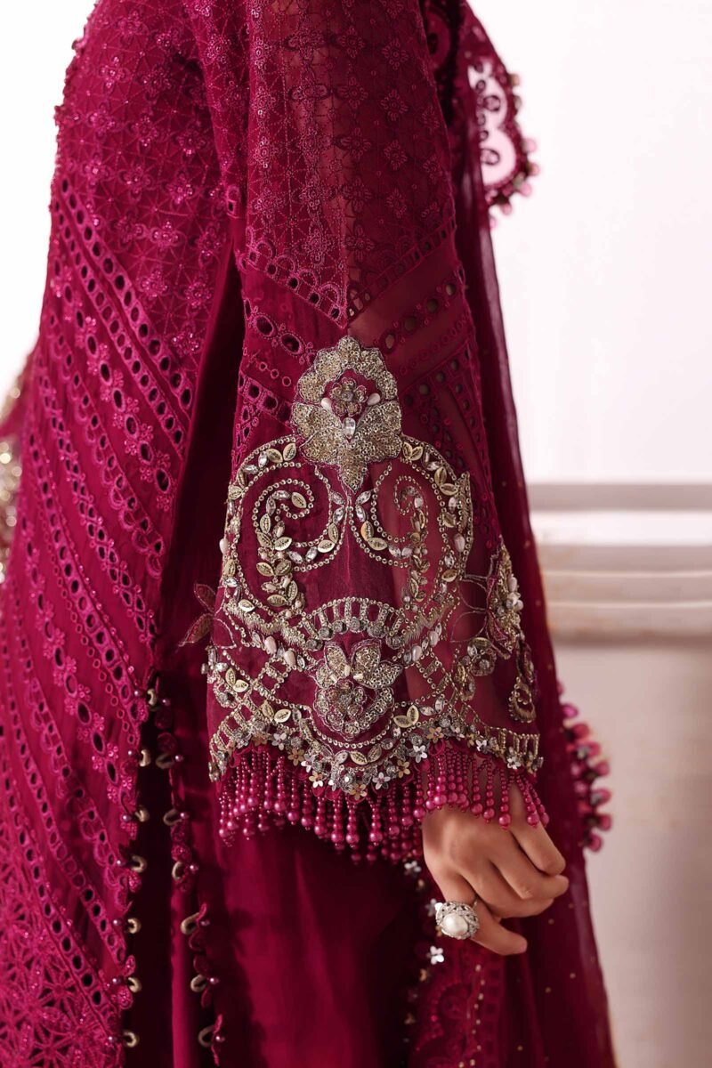 3 Piece Unstitched Embroidered Chiffon Suit | BD-3003 - Image 13