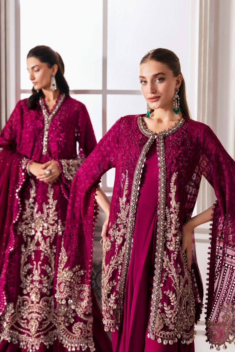 3 Piece Unstitched Embroidered Chiffon Suit | BD-3003 - Image 7