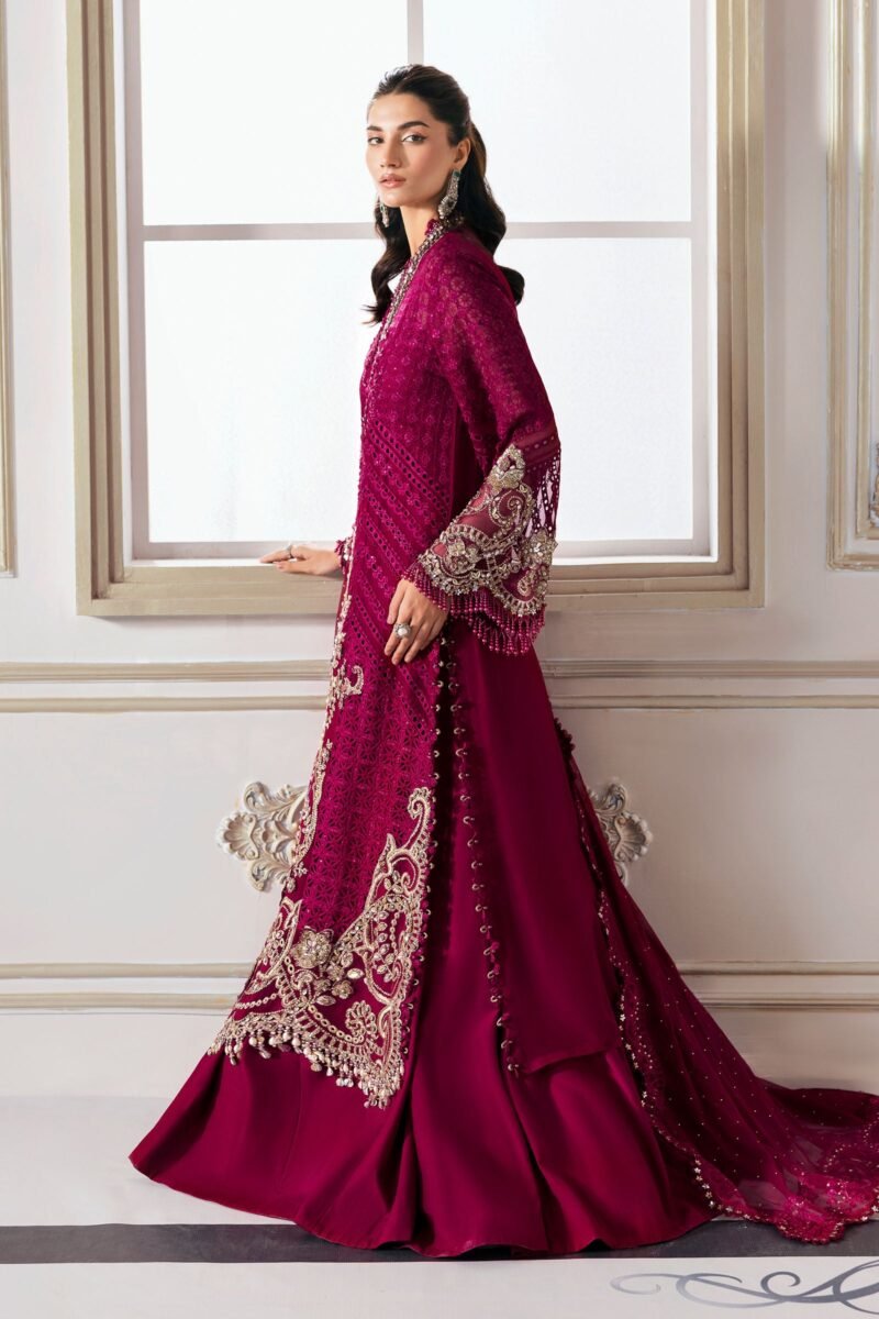 3 Piece Unstitched Embroidered Chiffon Suit | BD-3003 - Image 4