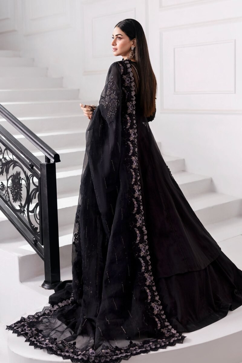 3 Piece Unstitched Embroidered Organza Suit | BD-3004