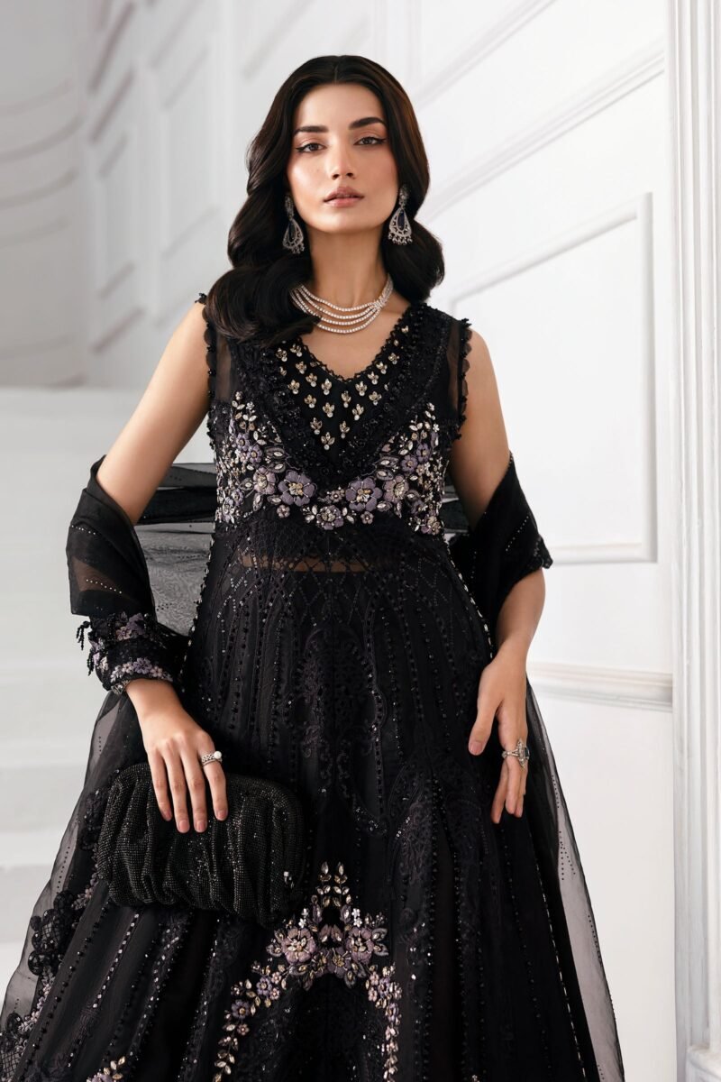 3 Piece Unstitched Embroidered Organza Suit | BD-3004