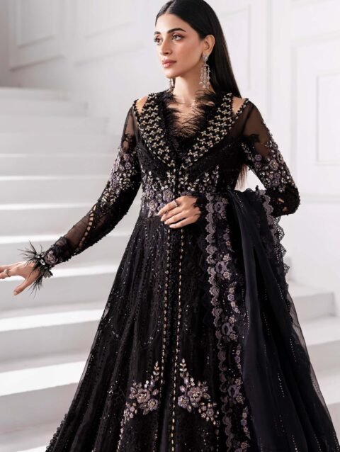 3 Piece Unstitched Embroidered Organza Suit | BD-3004