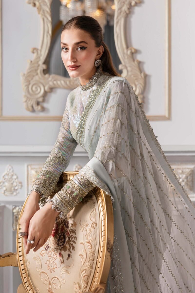 3 Piece Unstitched Embroidered Chiffon Suit | BD-3005 - Image 4