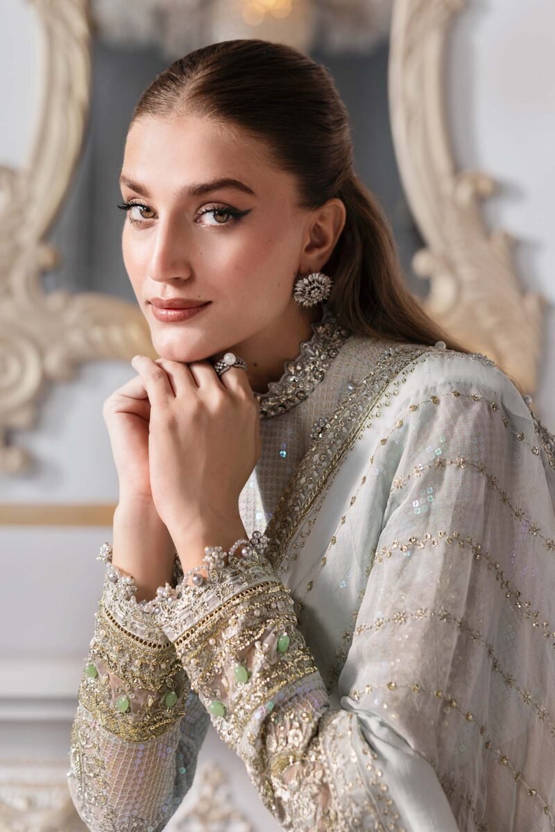 3 Piece Unstitched Embroidered Chiffon Suit | BD-3005 - Image 3