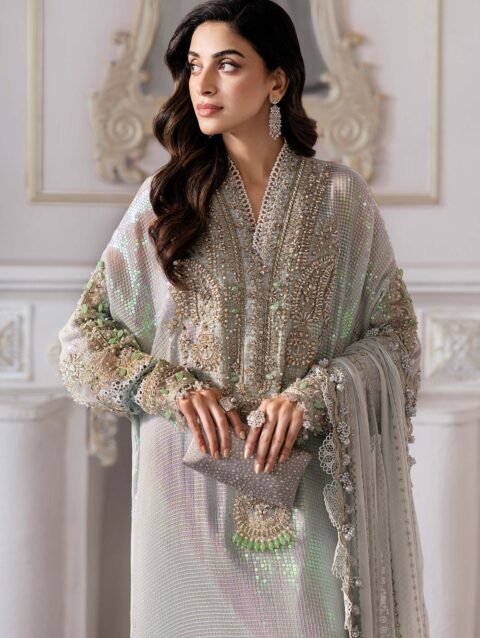 3 Piece Unstitched Embroidered Chiffon Suit | BD-3005