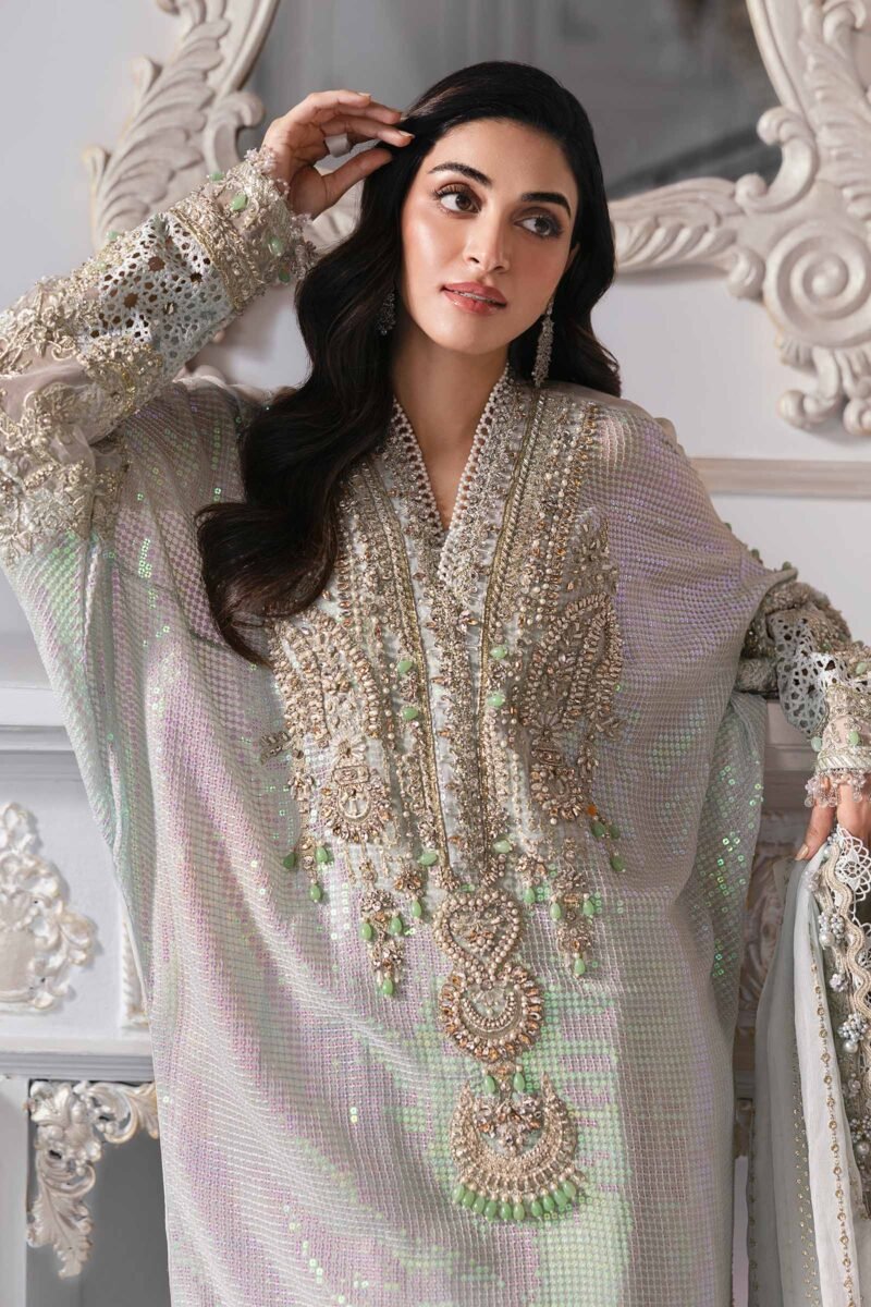 3 Piece Unstitched Embroidered Chiffon Suit | BD-3005 - Image 12