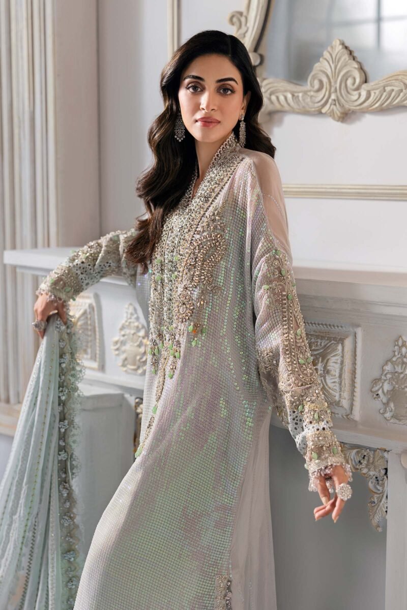 3 Piece Unstitched Embroidered Chiffon Suit | BD-3005 - Image 11