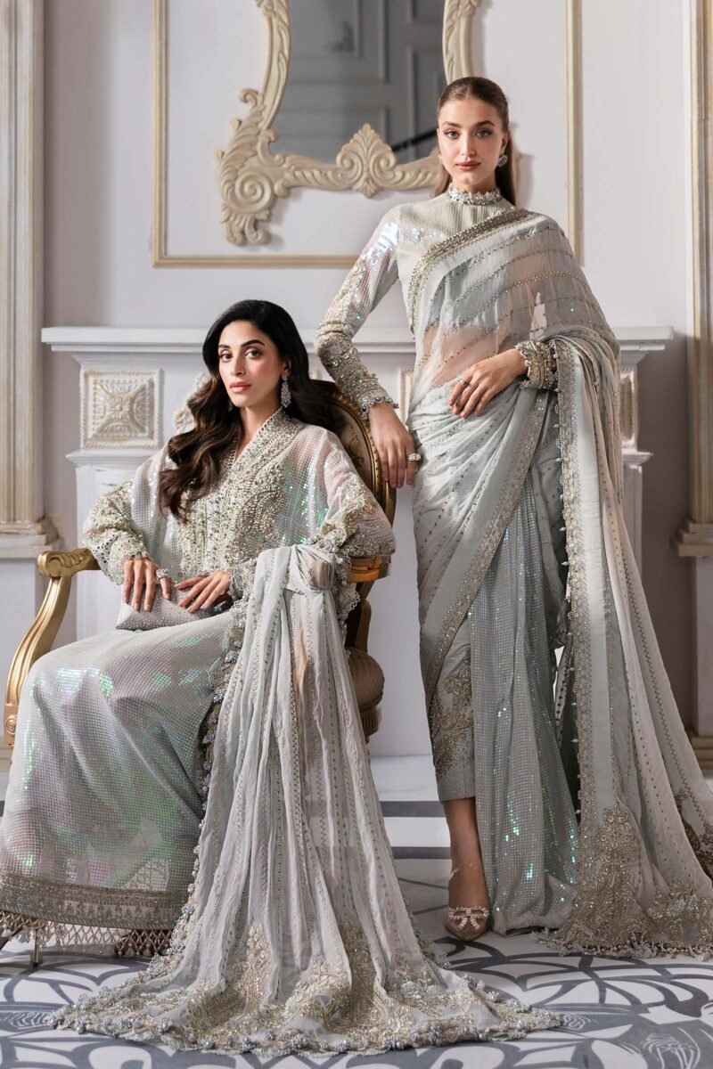 3 Piece Unstitched Embroidered Chiffon Suit | BD-3005 - Image 8