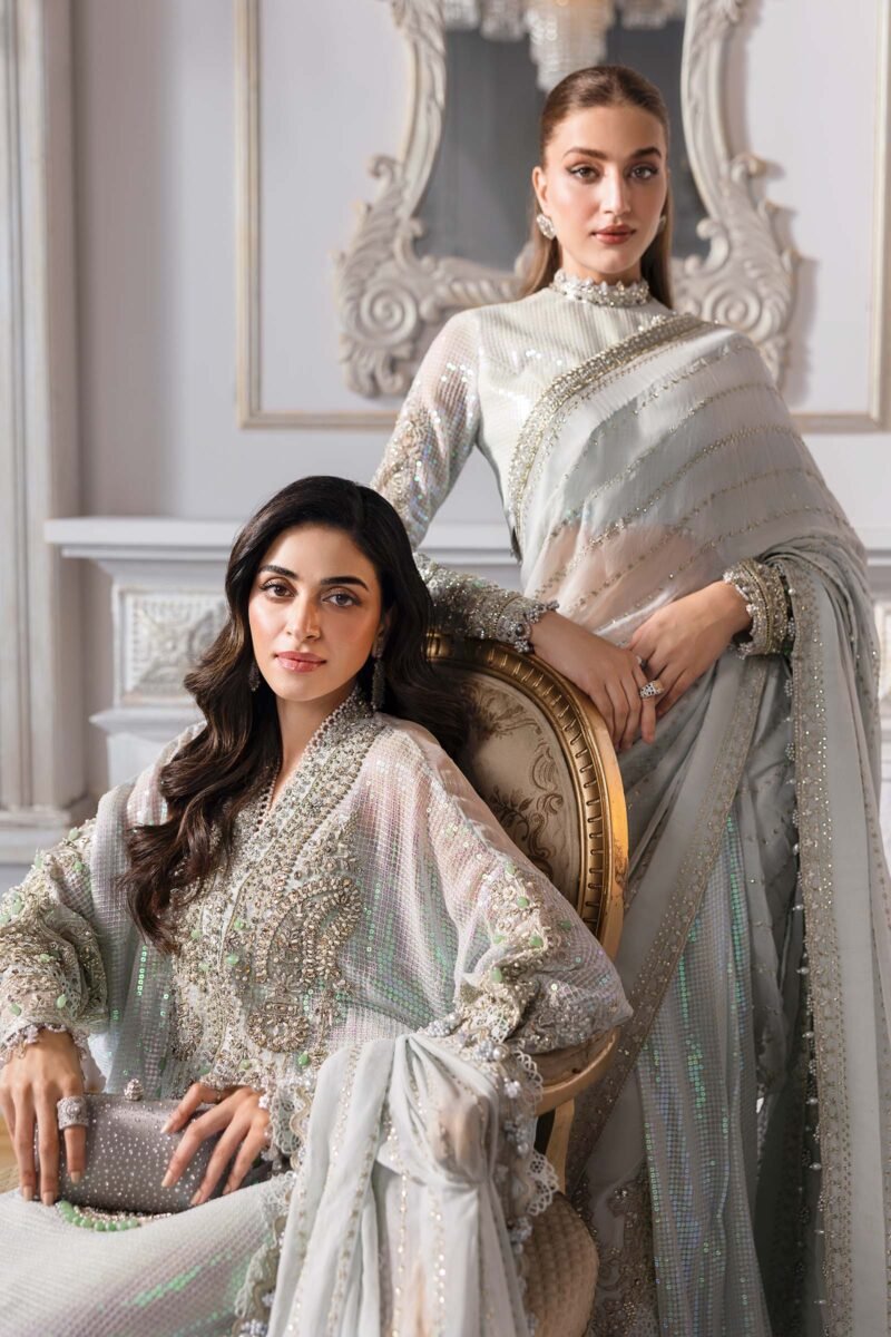 3 Piece Unstitched Embroidered Chiffon Suit | BD-3005 - Image 14