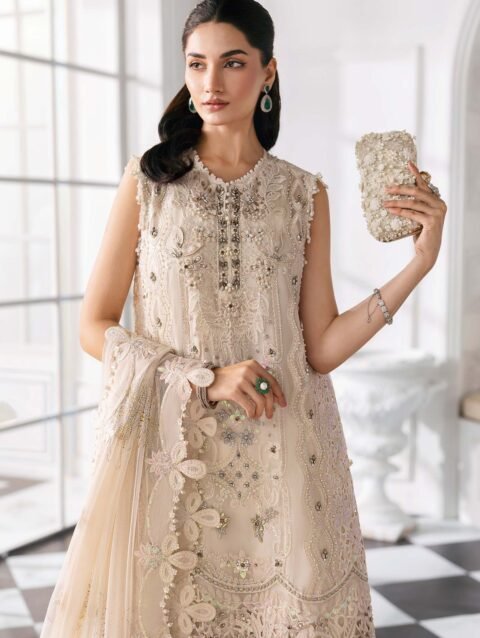3 Piece Unstitched Embroidered Chiffon Suit | BD-3007
