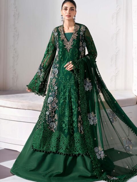 3 Piece Unstitched Embroidered Chiffon Suit | BD-3008