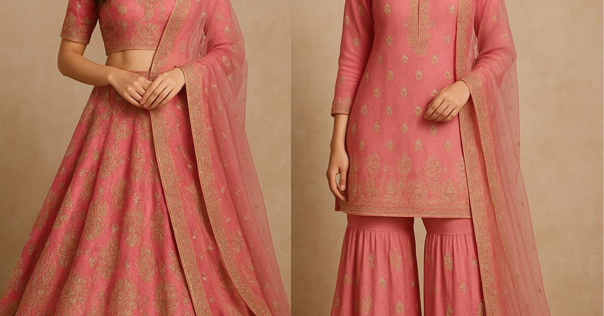 What is the difference between lehenga and gharara
